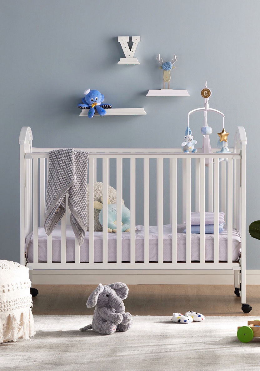 Juniors Capri Wooden Crib with Three Adjustable Heights - White (Up to 3 years)-Baby Cribs-image-8