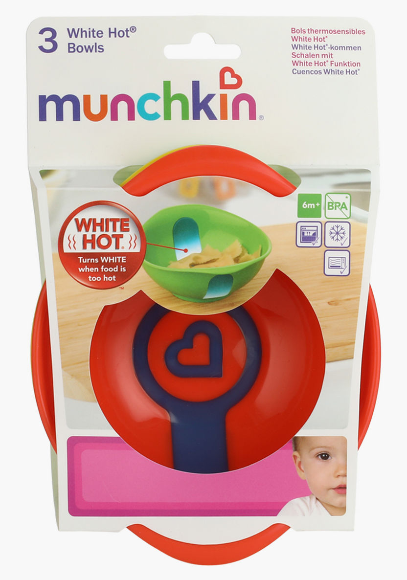 Munchkin White Hot Safety Bowl - Set of 3-Mealtime Essentials-image-3