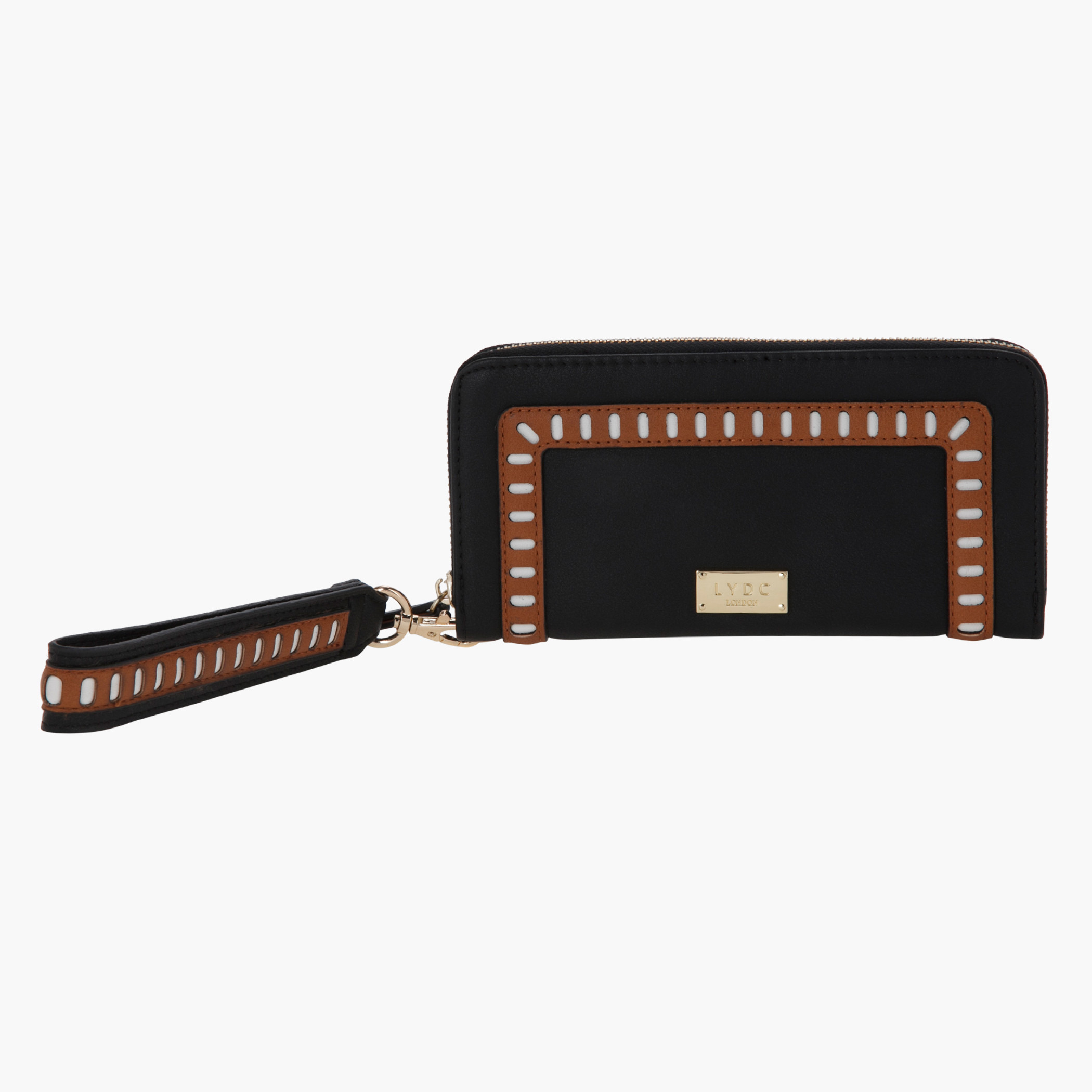 Buy Women s LYDC London Zip around Wallet with Cut out Embellishments Online Centrepoint Bahrain