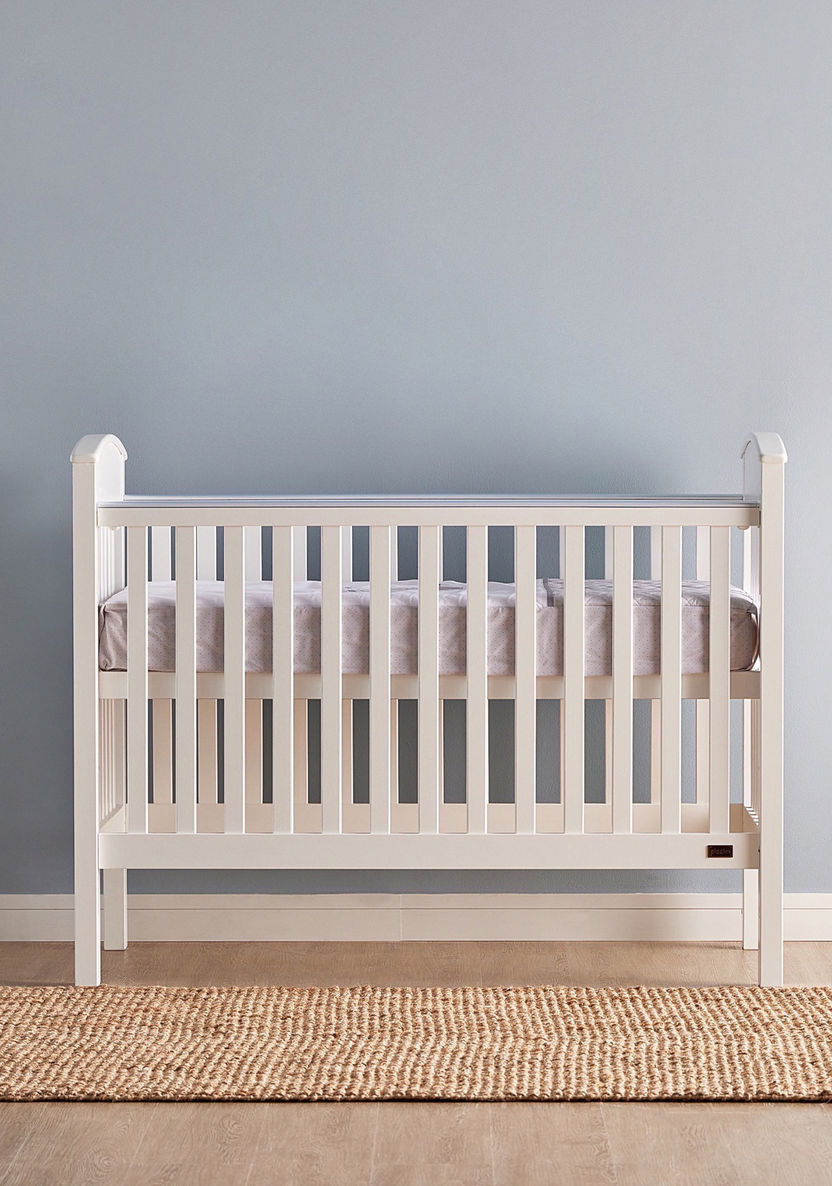 Giggles Marcia Wooden Crib with Three Adjustable Heights - White (Up to 3 years)-Baby Cribs-image-3