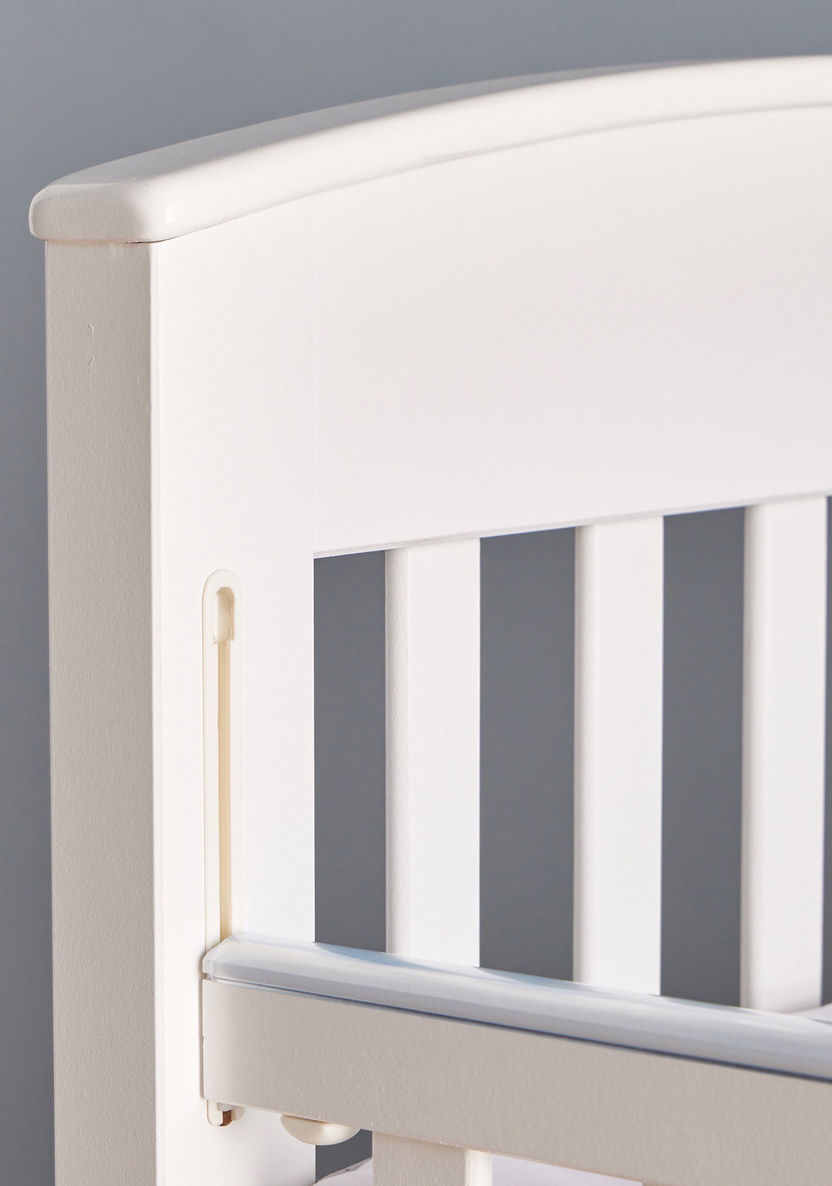 Giggles Marcia Wooden Crib with Three Adjustable Heights - White (Up to 3 years)-Baby Cribs-image-6