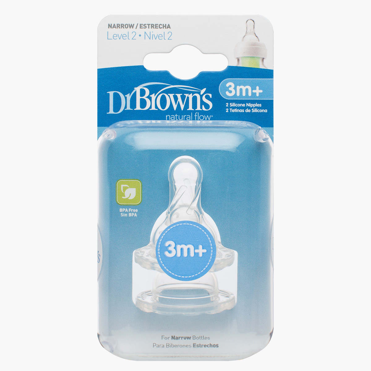 Dr. Brown's Feeding Bottle Nipple - Set of 2-baby-feeding-feedingbottles-bottlesandteats-image-2