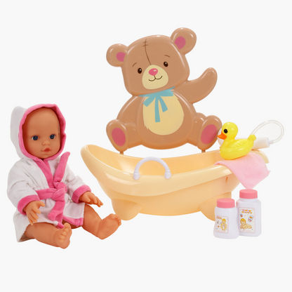 Baby Doll and Bath Accessory Playset