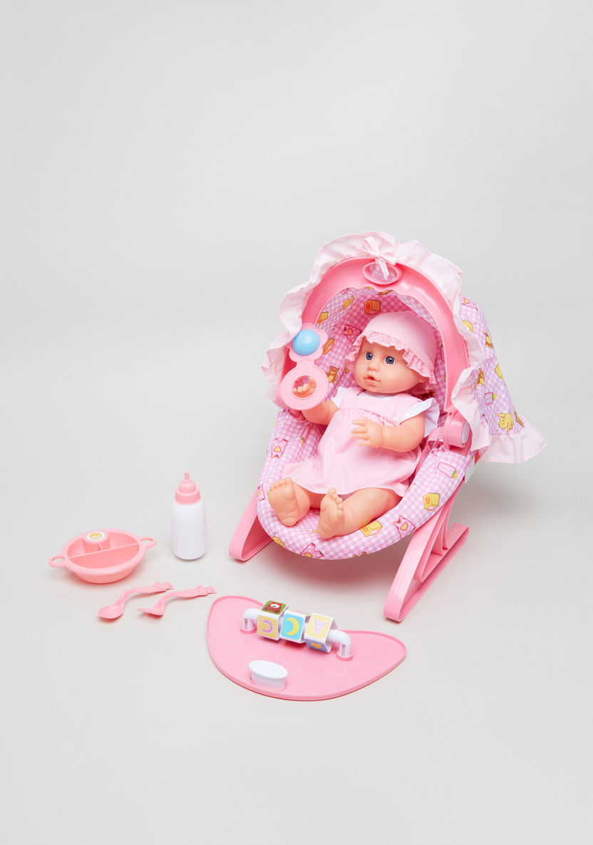 Nursery Baby Doll Playset with 5-in-1 Accessories-Gifts-image-1