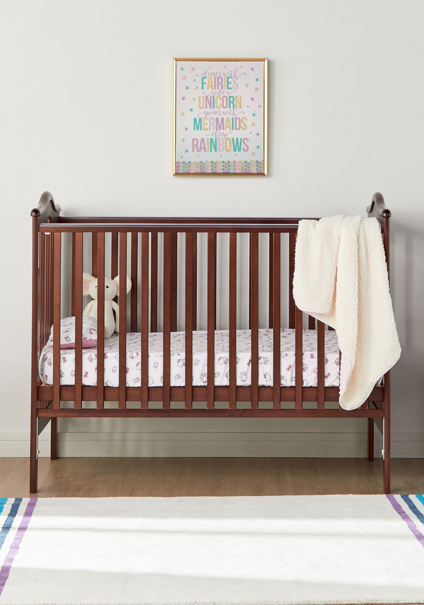 Giggles Jolie Wooden Crib with Three Adjustable Heights - Brown (Up to 3 years)-Baby Cribs-image-0