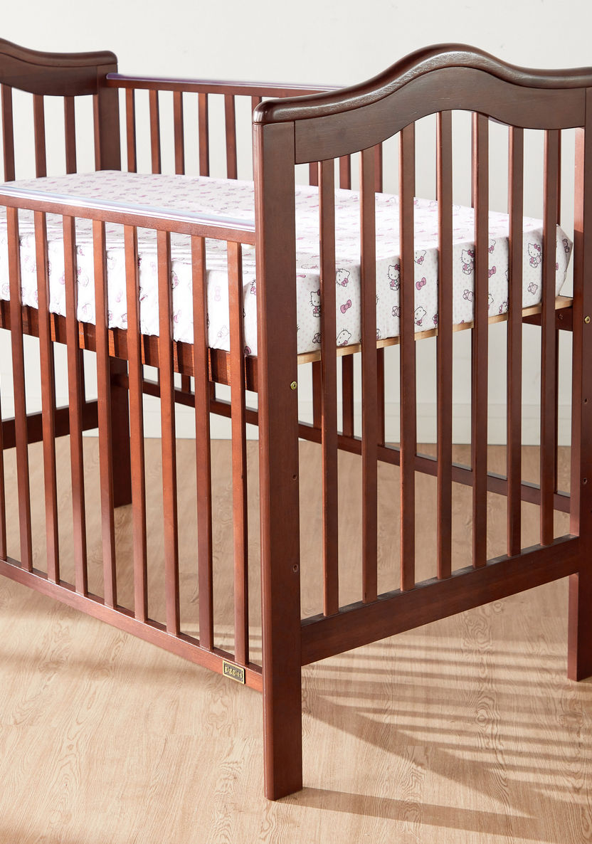 Giggles Jolie Wooden Crib with Three Adjustable Heights - Brown (Up to 3 years)-Baby Cribs-image-9