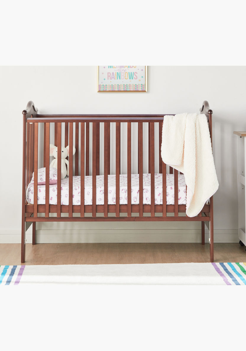 Giggles Jolie Wooden Crib with Three Adjustable Heights - Brown (Up to 3 years)-Baby Cribs-image-10