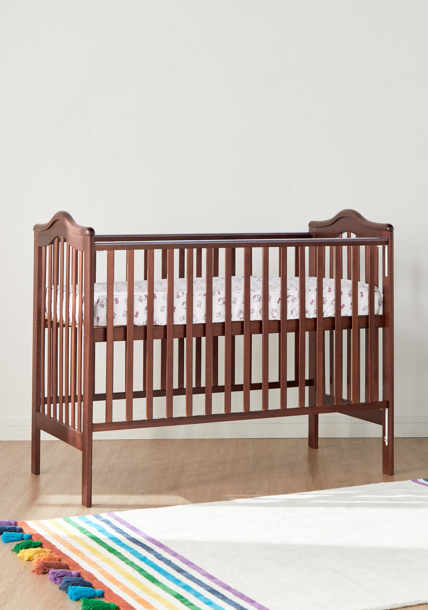 Giggles Jolie Wooden Crib with Three Adjustable Heights - Brown (Up to 3 years)-Baby Cribs-image-4