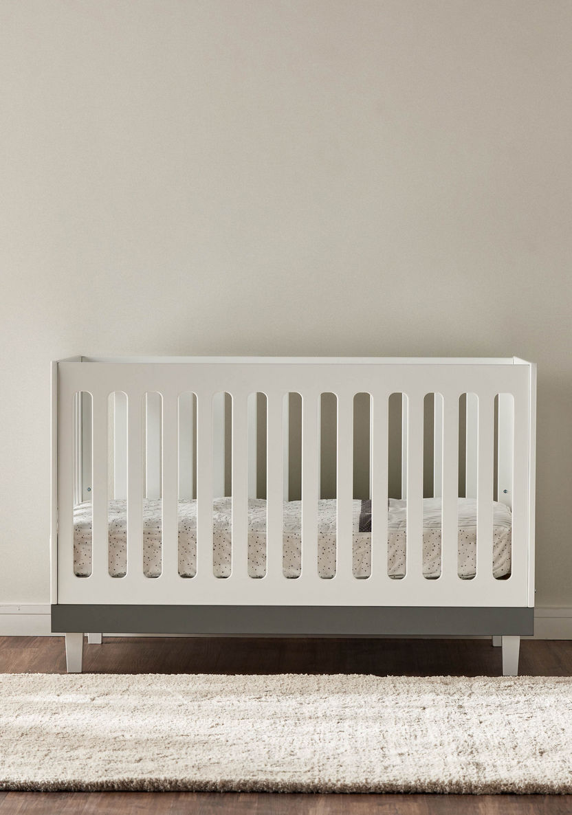 Juniors Madison 3-in-1 White Wooden Convertible Crib (Up to 5 years)-Baby Cribs-image-1