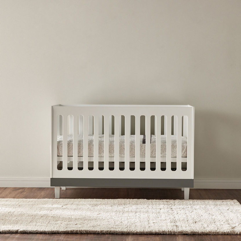 Juniors Madison 3-in-1 White Wooden Convertible Crib (Up to 5 years)-Baby Cribs-image-2