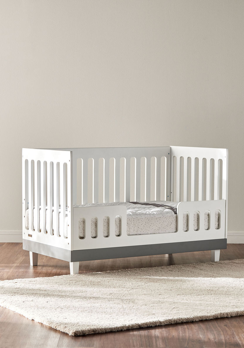 Juniors Madison 3-in-1 White Wooden Convertible Crib (Up to 5 years)-Baby Cribs-image-5