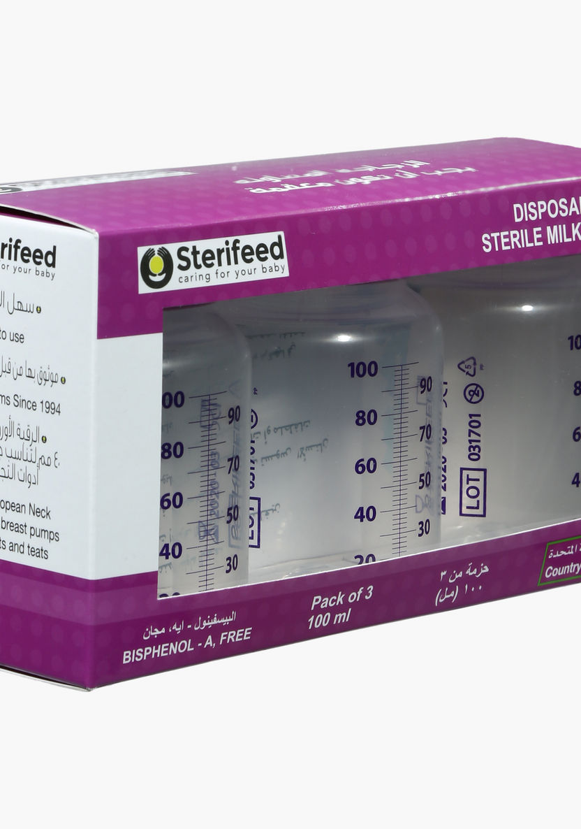Sterifeed Disposable Sterile Milk Bottle - Set of 3-Bottles and Teats-image-2