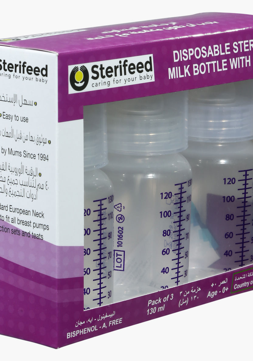 Sterifeed Disposable Sterile Milk Bottle - Set of 3-Bottles and Teats-image-2