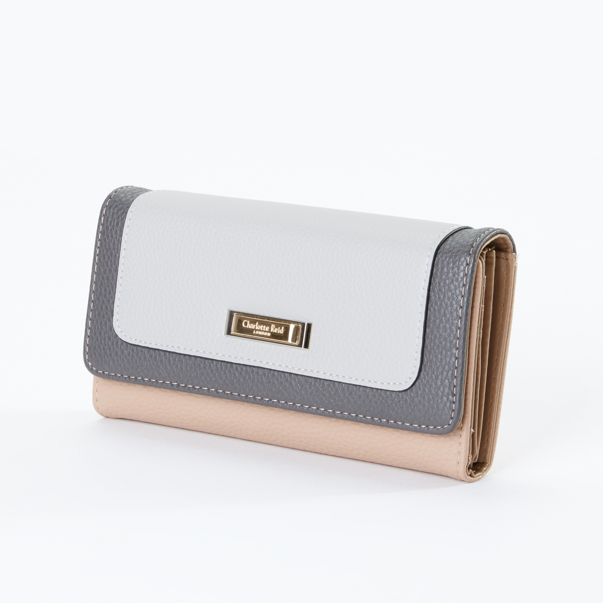 محفظة بتفاصيل خياطة بارزة من شارولت ريد-women-bagsandwallets-wallets-image-1