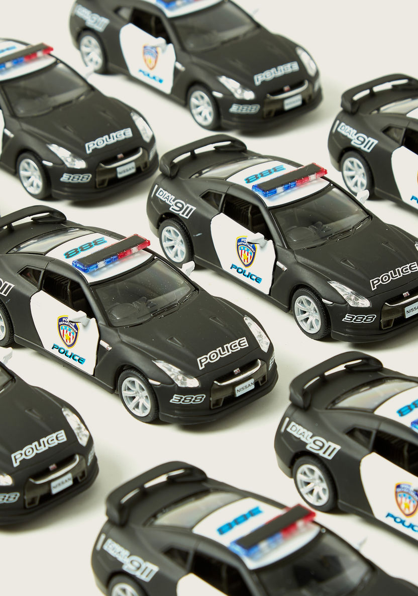 KiNSMART 2009 Nissan GT R R35 Police Toy Car-Scooters and Vehicles-image-1