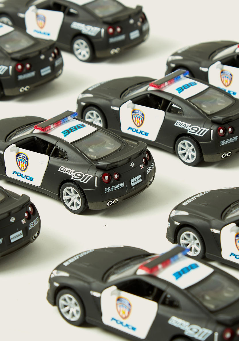 KiNSMART 2009 Nissan GT R R35 Police Toy Car-Scooters and Vehicles-image-3