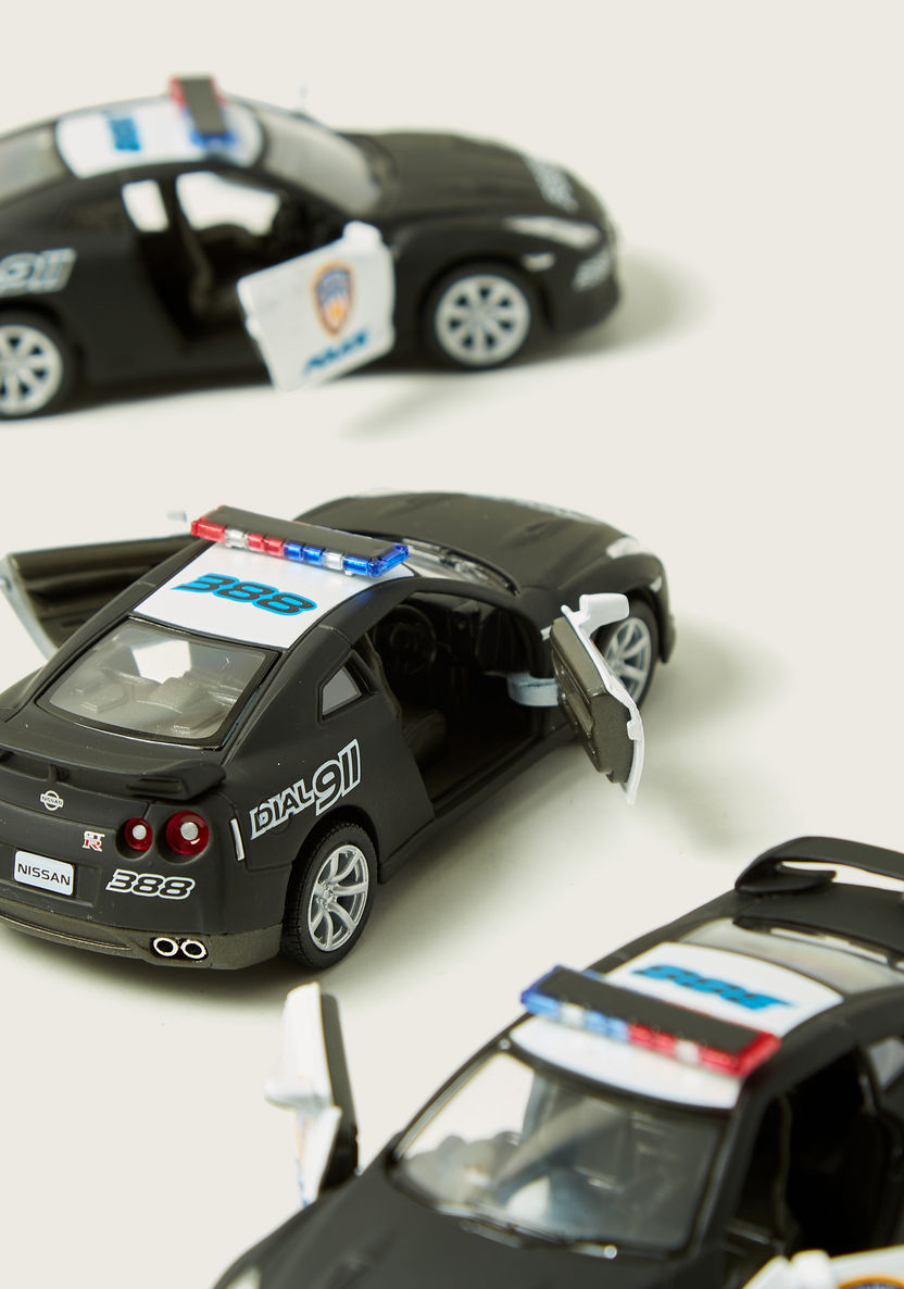 KiNSMART 2009 Nissan GT R R35 Police Toy Car-Scooters and Vehicles-image-5
