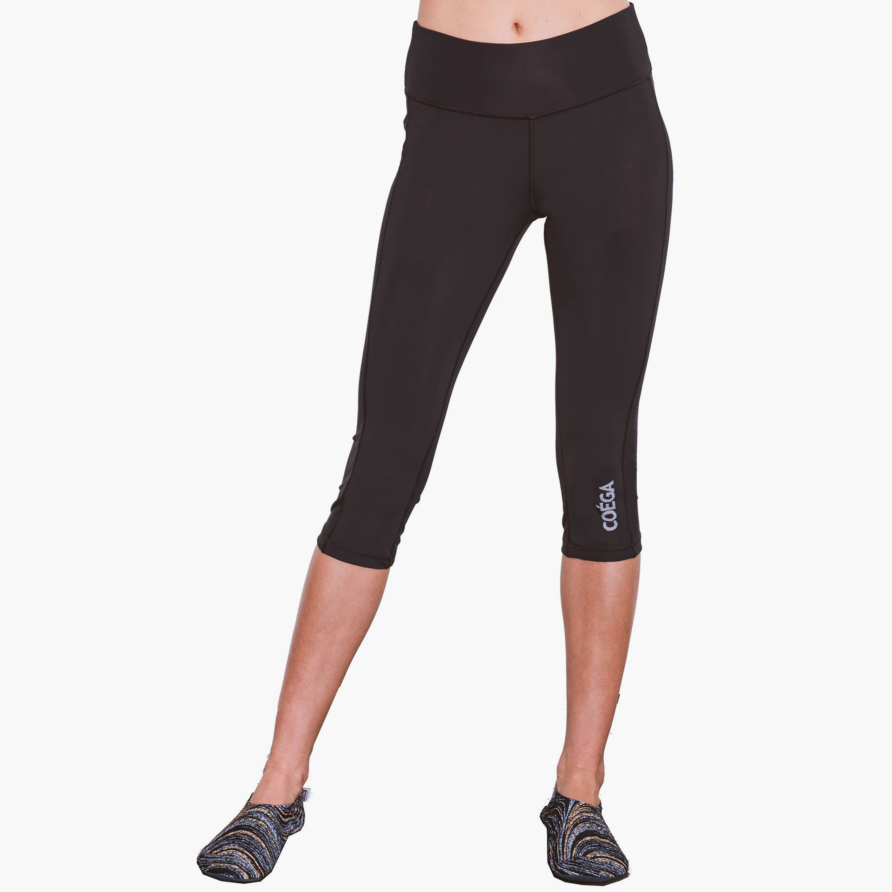  كولون سباحة مع 3/4 طول من كويغا للنساء بلون أسود-women-clothing-sportswearandactivewear-bottoms-image-1