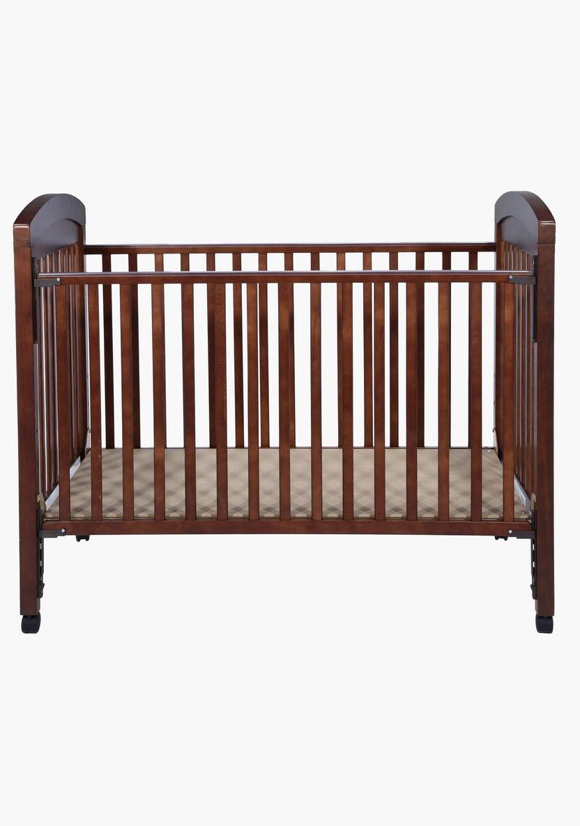 Juniors Magaret Wooden Crib with Three Adjustable Heights - Brown (Up to 3 years)-Baby Cribs-image-0