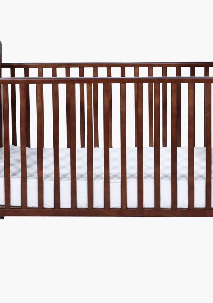 Juniors Magaret Wooden Crib with Three Adjustable Heights - Brown (Up to 3 years)-Baby Cribs-image-4