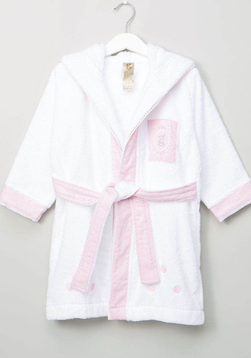 GigglesTextured Bathrobe with Hood and Long Sleeves-Towels and Flannels-image-0