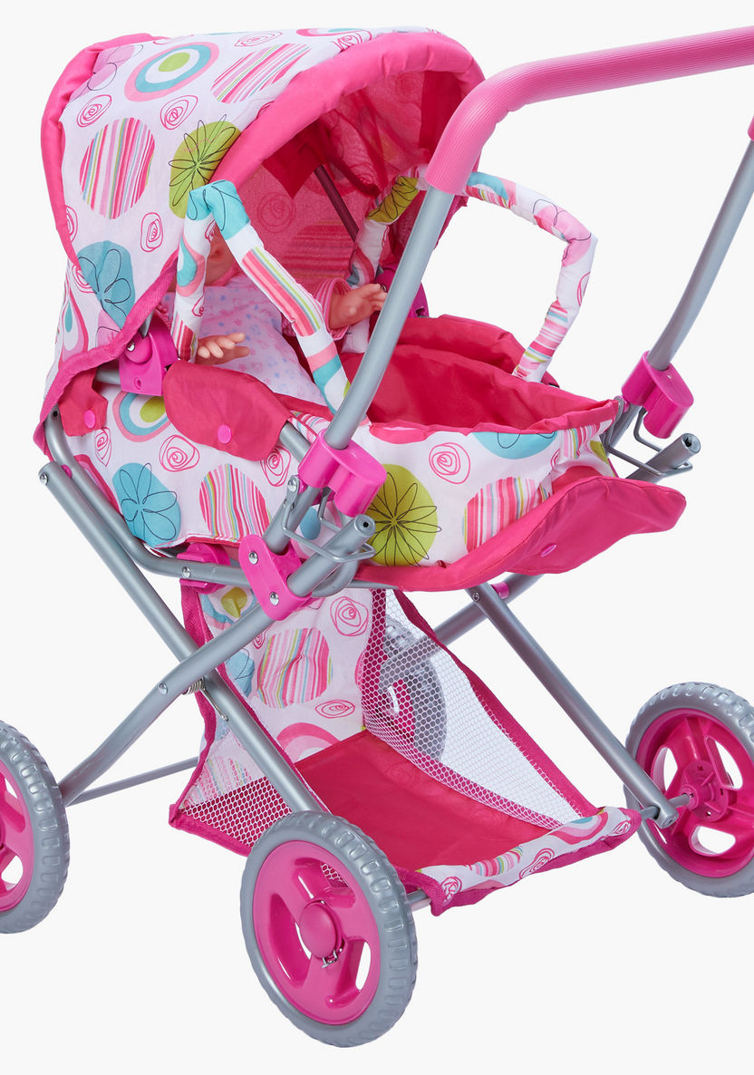 Content Floral Print Doll with Pram Set-Gifts-image-0