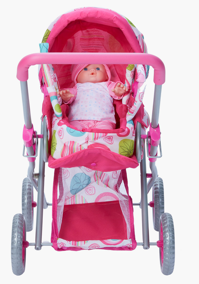Content Floral Print Doll with Pram Set-Gifts-image-2