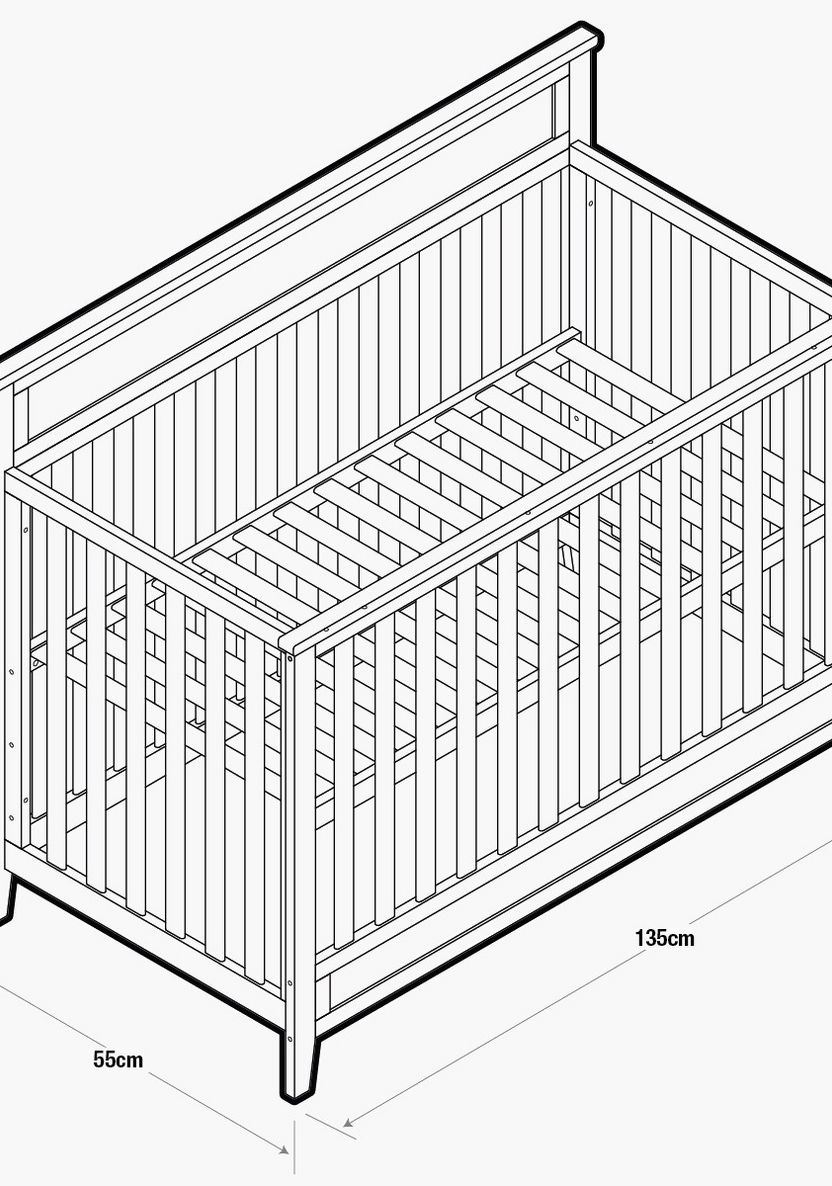 Juniors Spencer Wooden Baby Crib-Baby Cribs-image-5