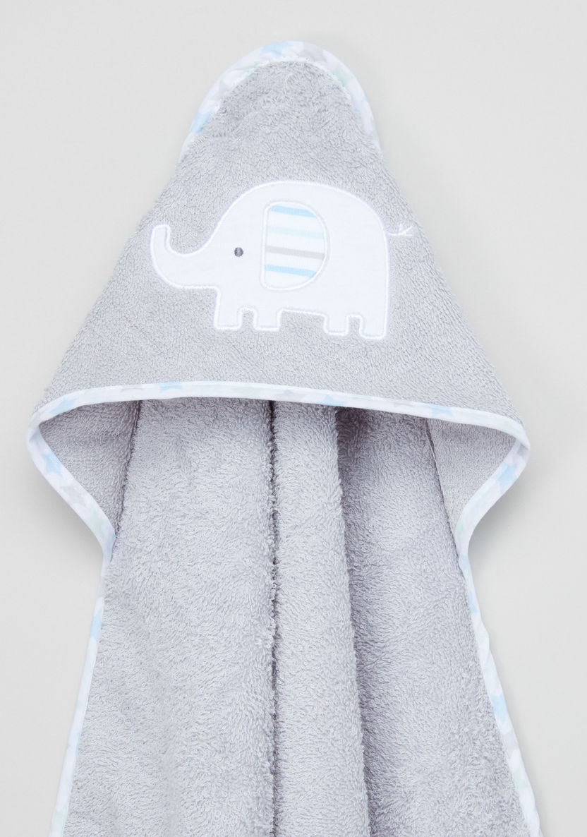 Juniors Printed Hooded Towel with 5-Piece Washcloth - 76x76 cms-Towels and Flannels-image-2