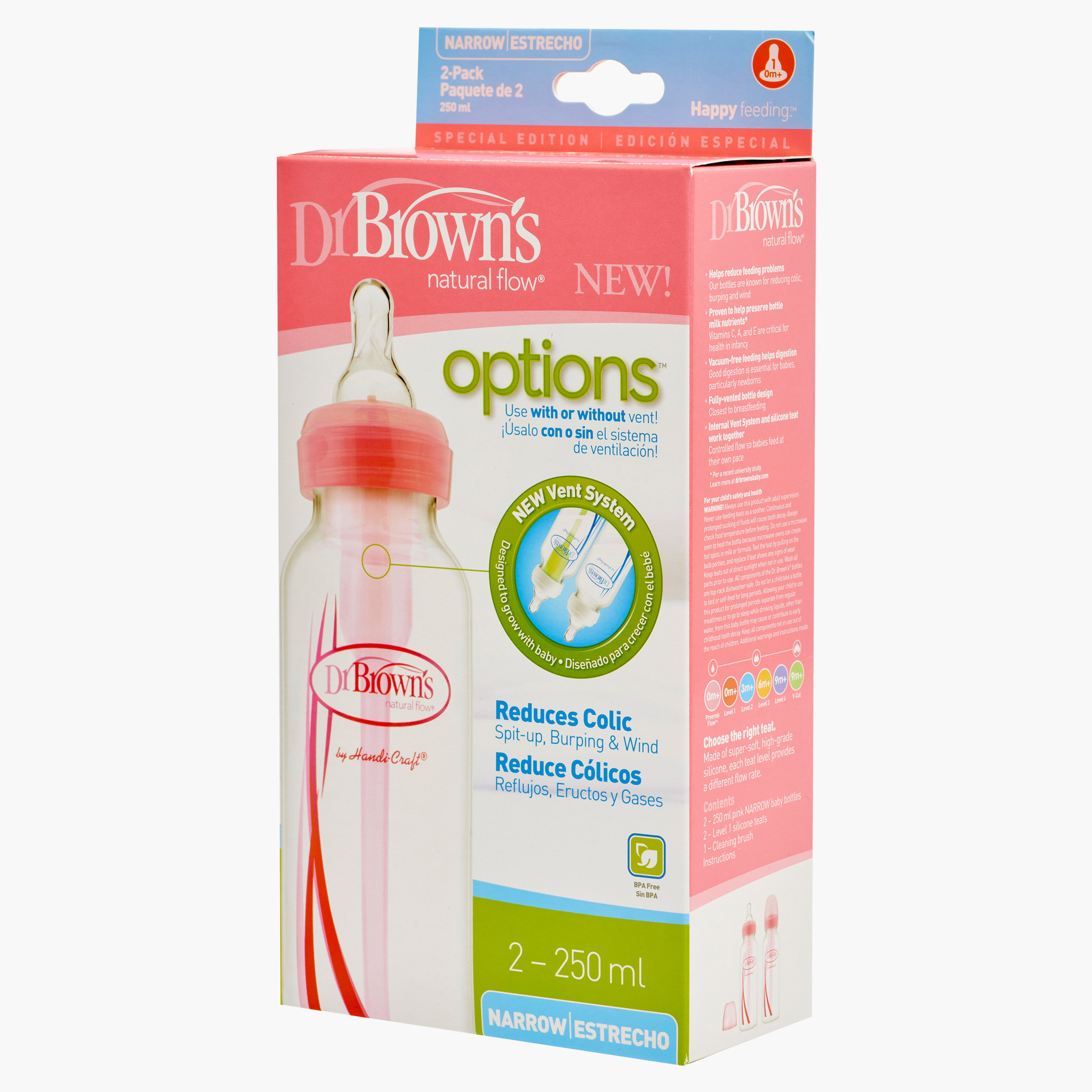 Dr. Brown's Feeding Bottle - 8 oz-baby-feeding-feedingbottles-bottlesandteats-image-2