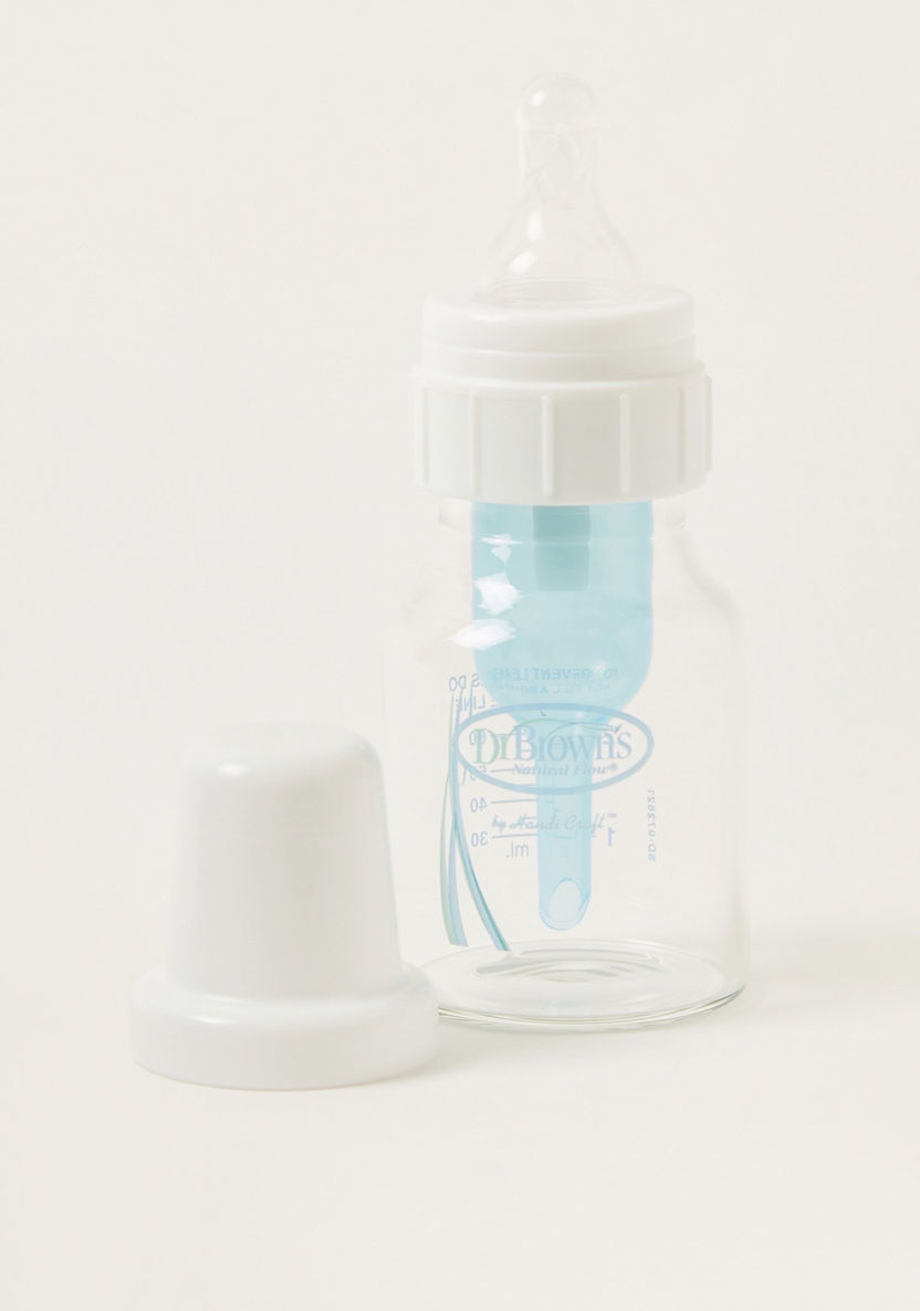 Dr. Brown's Natural Flow Feeding Bottle and Brush Set - 60 ml-Bottles and Teats-image-0