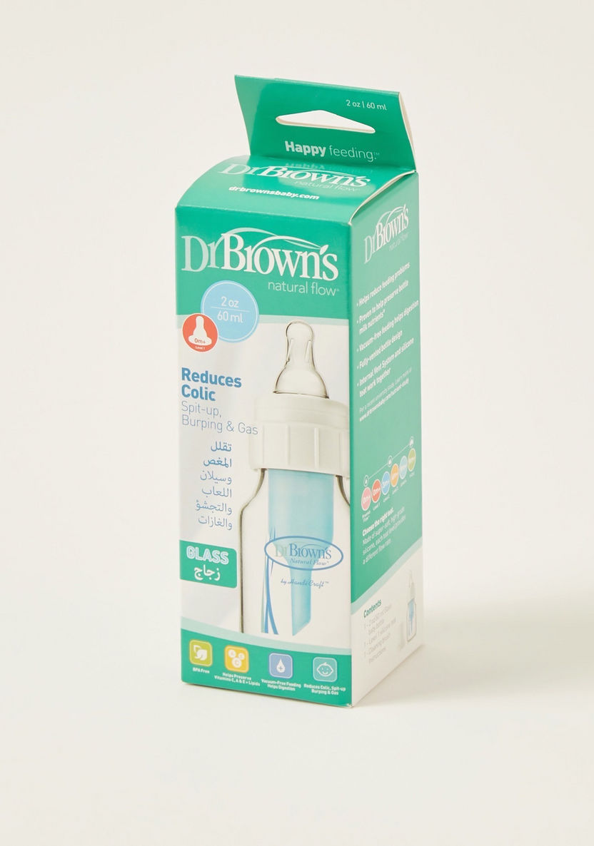 Dr. Brown's Natural Flow Feeding Bottle and Brush Set - 60 ml-Bottles and Teats-image-4