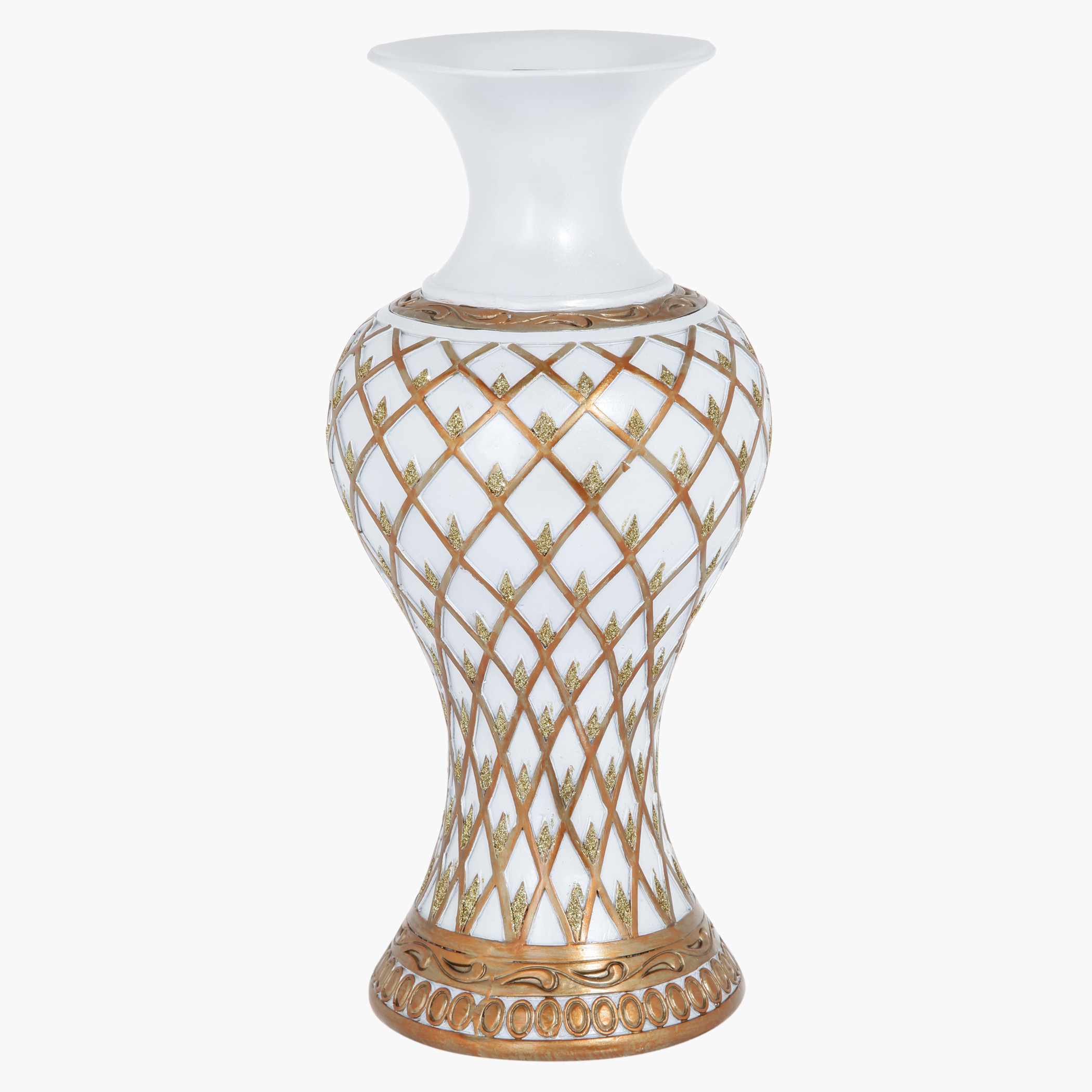 Golden Rush Vase - 20.3x20.3x30.48 cms-household-decor-vasesandbowls-image-1