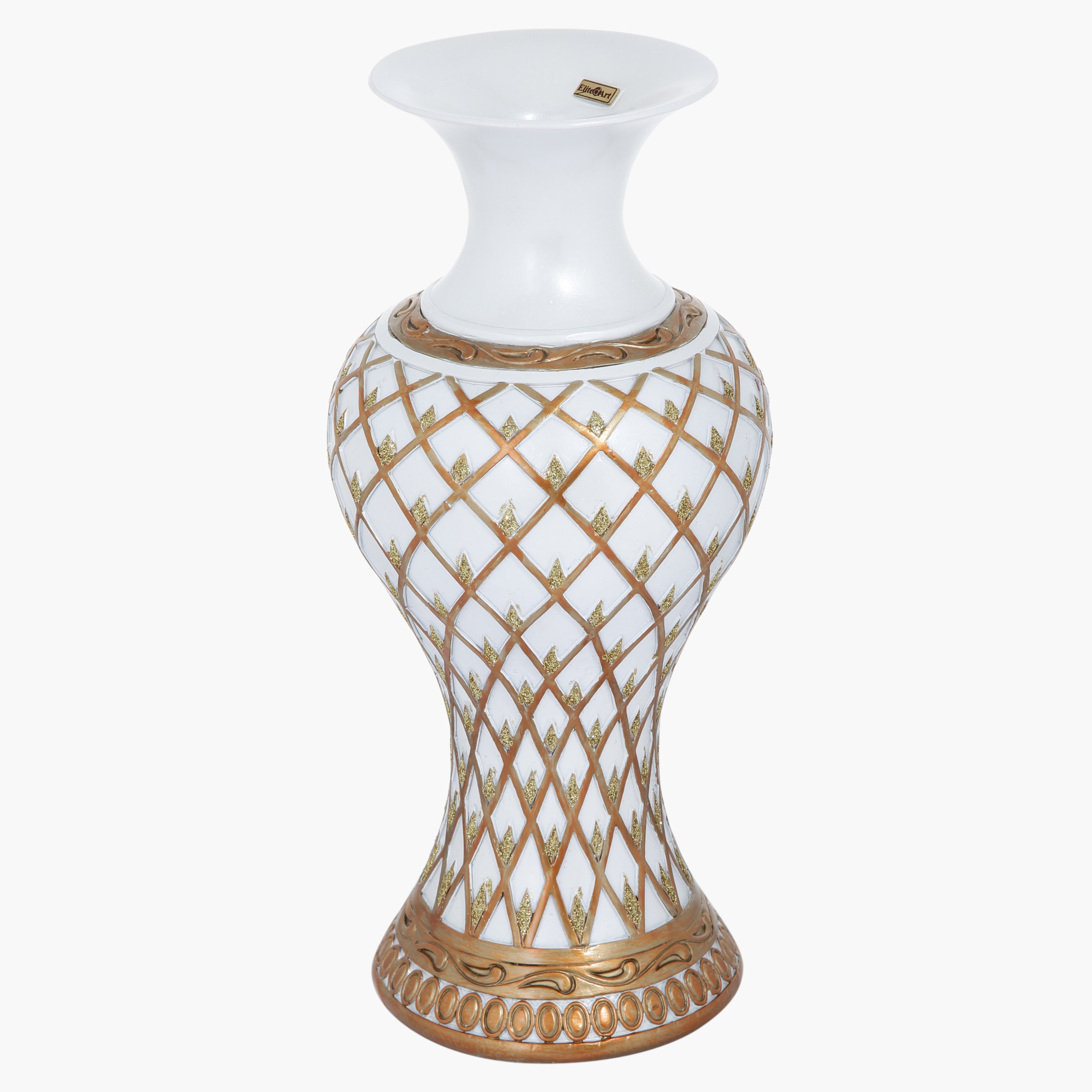 Golden Rush Vase - 20.3x20.3x30.48 cms-household-decor-vasesandbowls-image-2