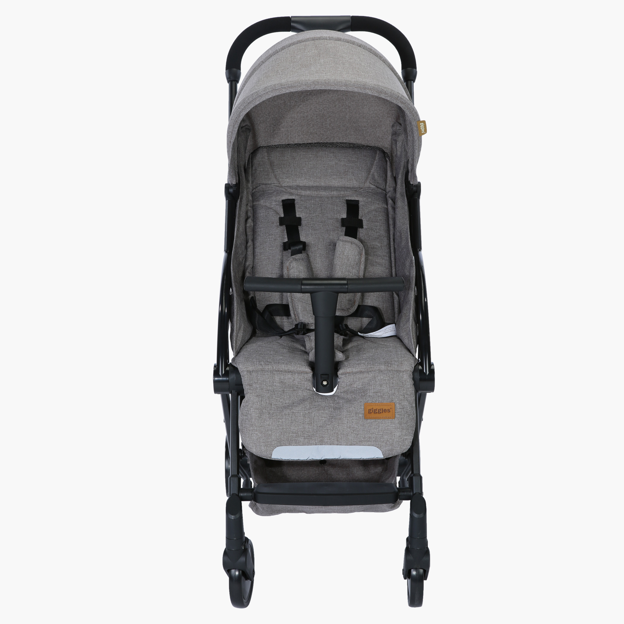 Giggles Grey Baby Stroller with One-Hand Fold Feature (Upto 3 years)-baby-gear-strollersandprams-strollers-image-3