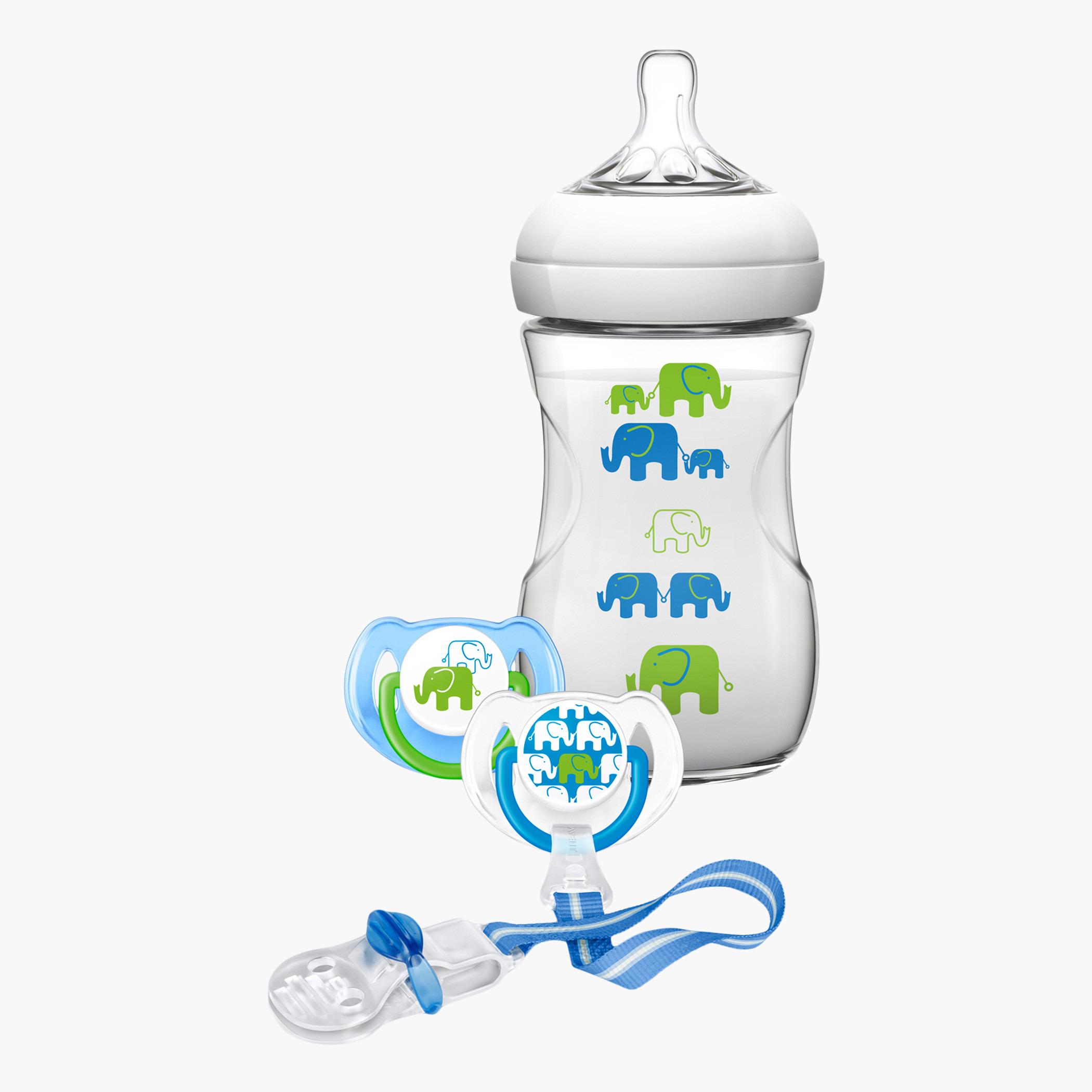 طقم قارورة ناتشورال بطبعات فيل من فيليبس أفنت-baby-feeding-feedingbottles-bottlesandteats-image-1