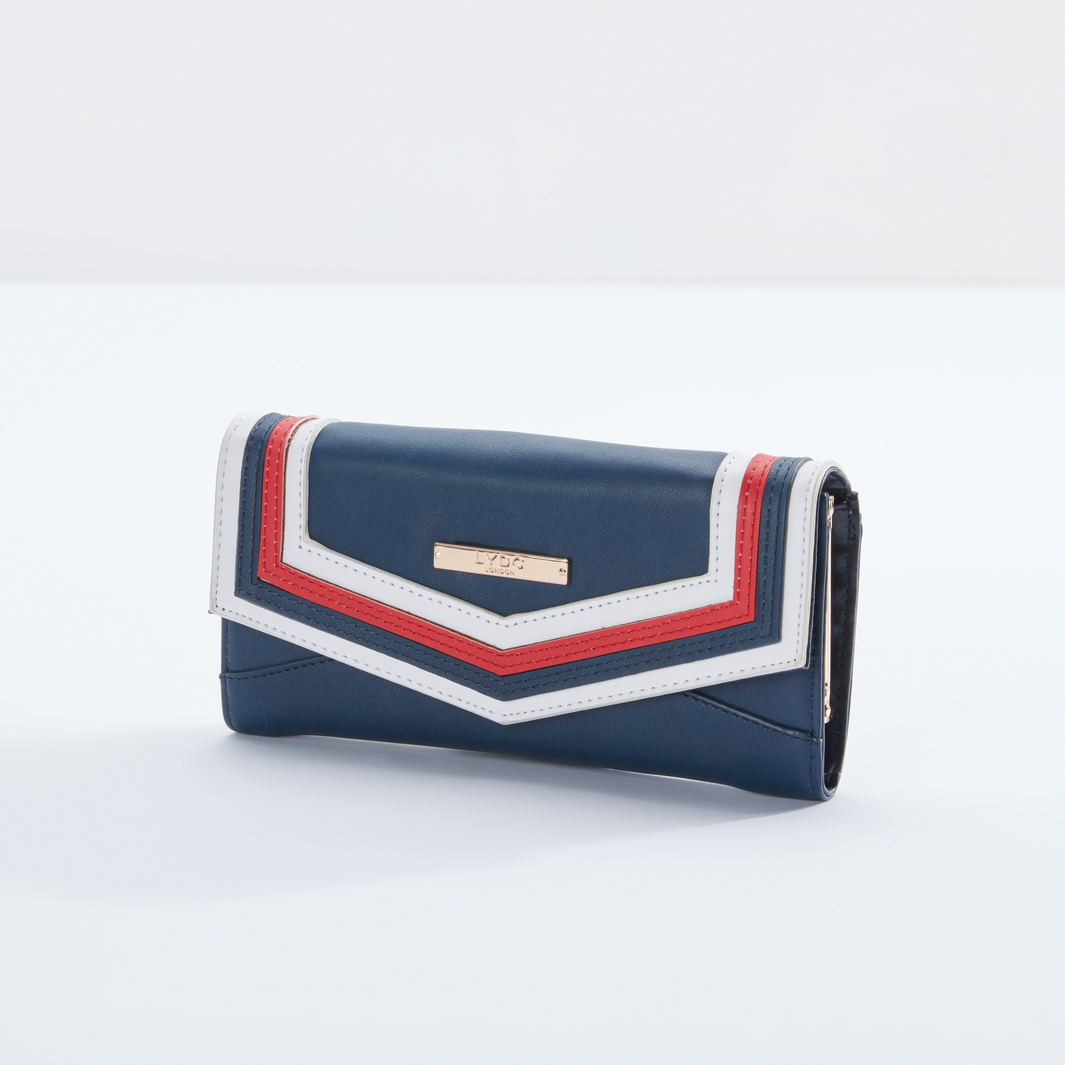 Buy Women s LYDC London Flap Wallet with Press Button Closure and Contrast Detail Online Centrepoint UAE