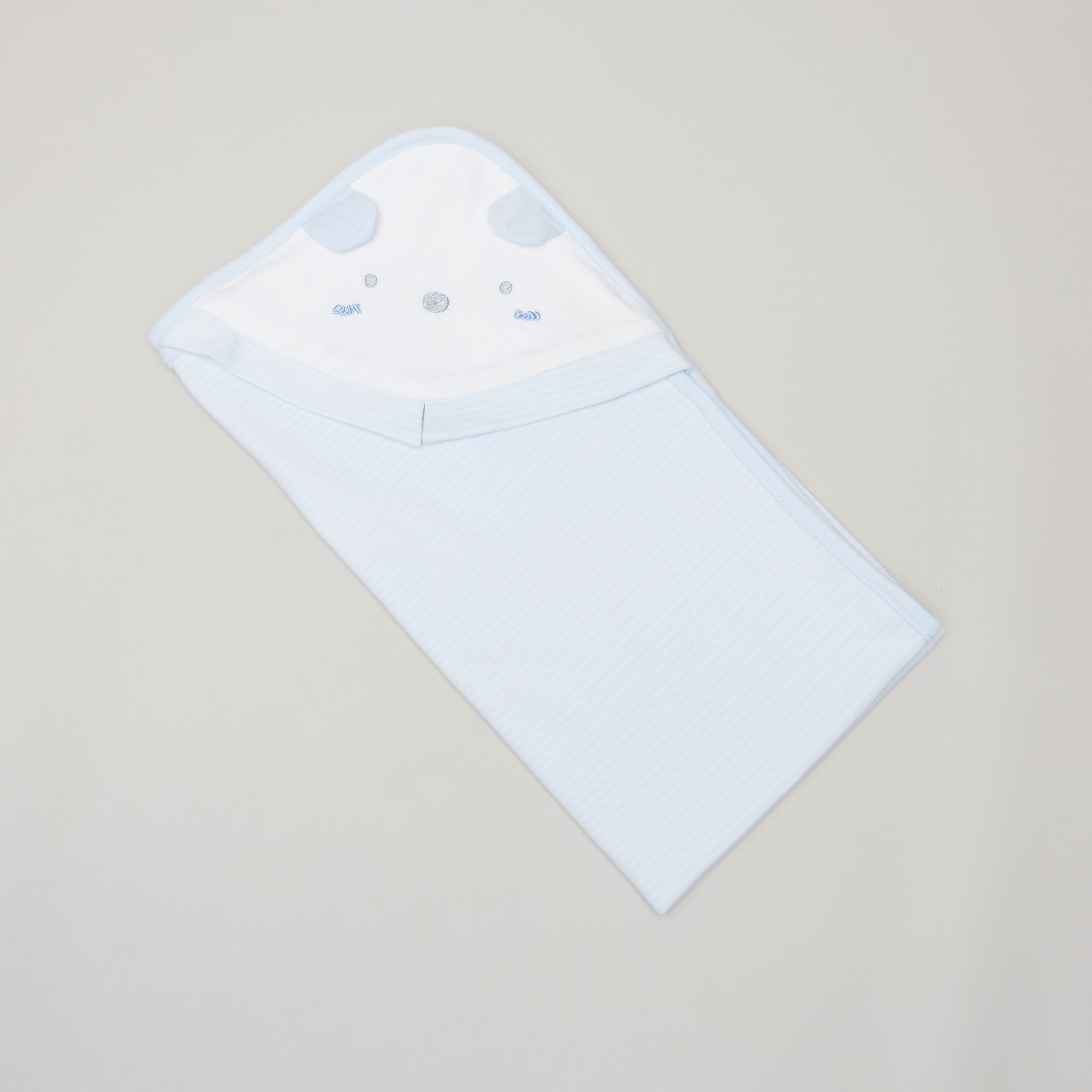 Juniors Receiving Blanket with Bear Shaped Hood - 80x80 cms-baby-nursery-blanketsandswaddles-blanketsandquilts-image-1