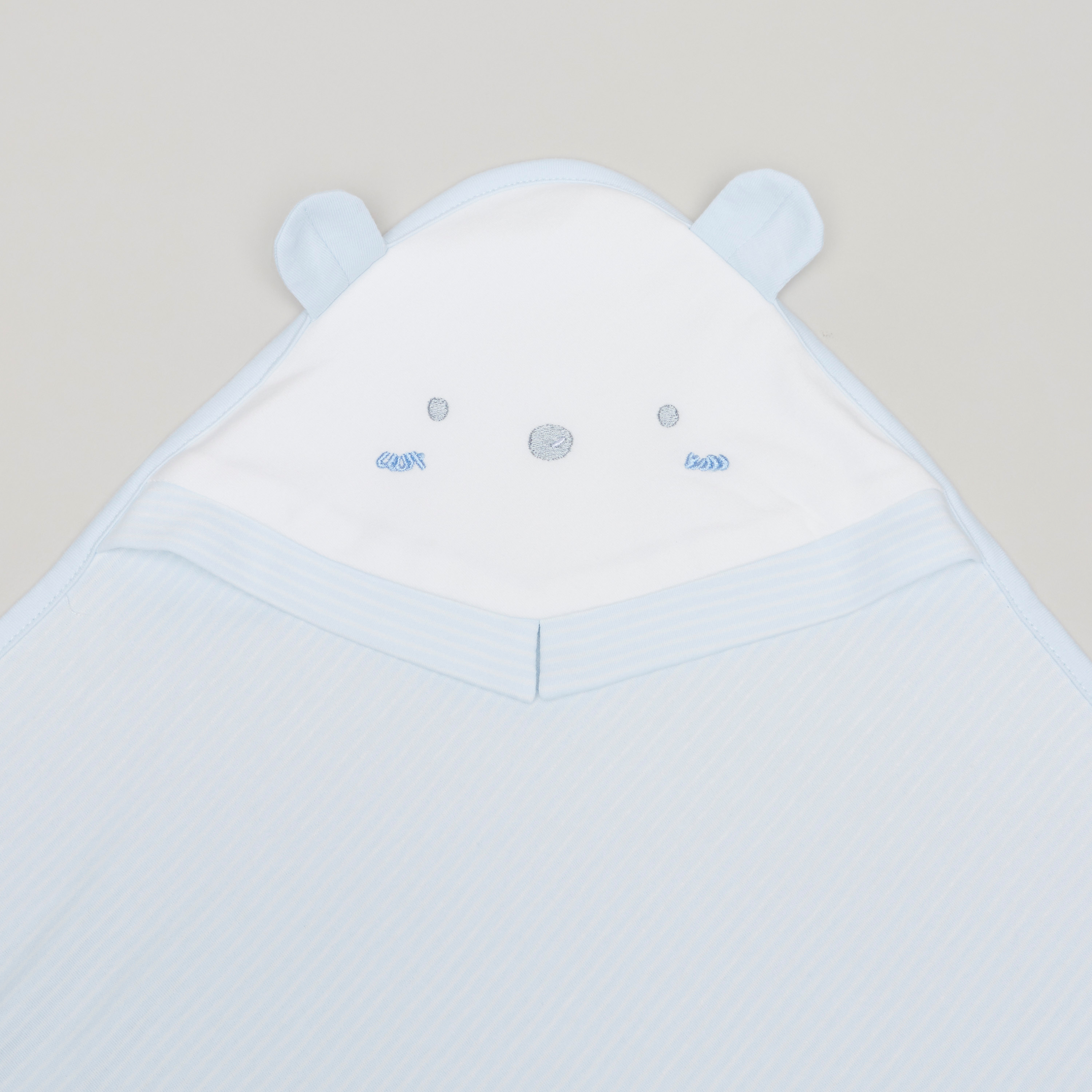 Juniors Receiving Blanket with Bear Shaped Hood - 80x80 cms-baby-nursery-blanketsandswaddles-blanketsandquilts-image-2