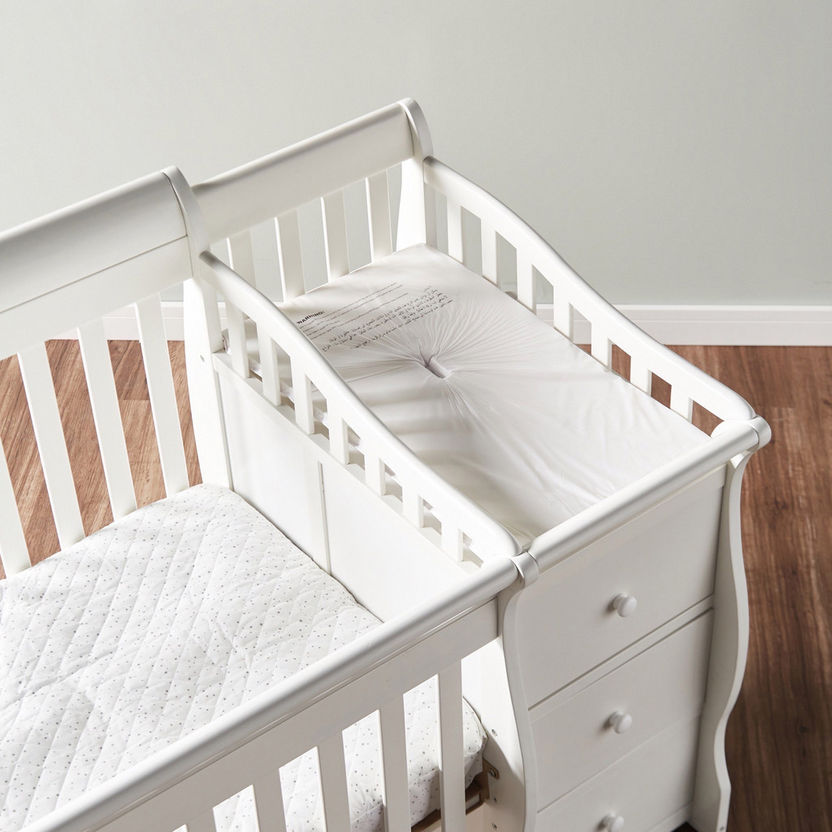 Giggles Jessica 3-in-1 White Wooden Convertible Crib with Storage (Up to 5 years)-Baby Cribs-image-7