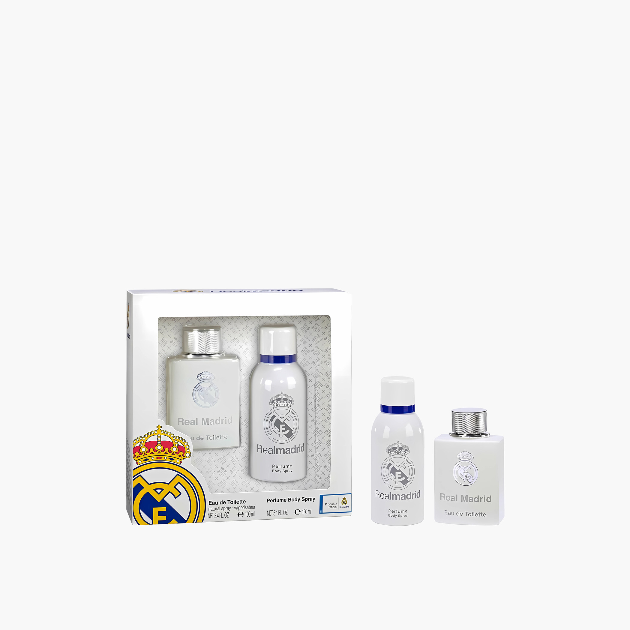 Real Madrid Eau De Toilette and Perfume Body Spray Set-baby-bathandcare-hairbodyskincare-image-1