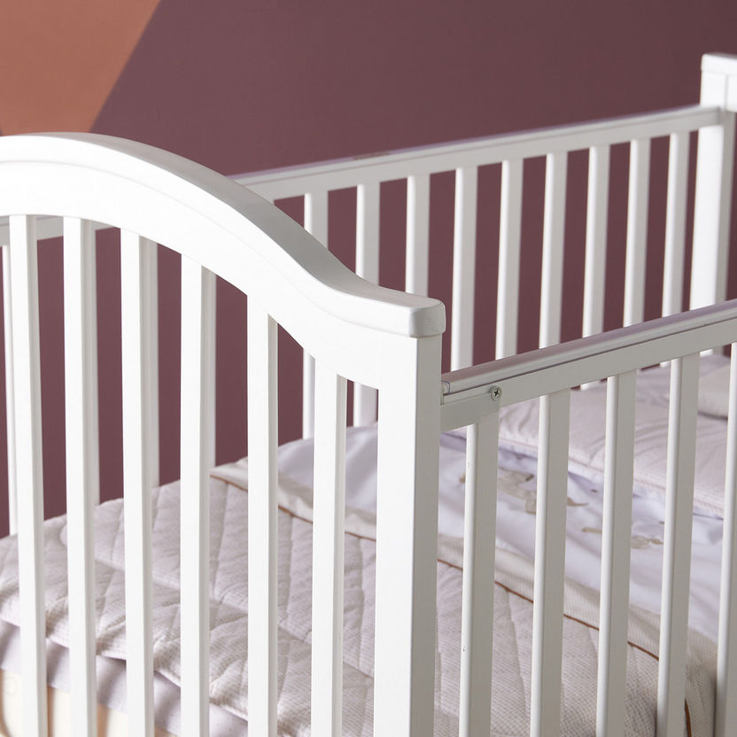 Juniors Henry Wooden Crib with Three Adjustable Heights - White (Up to 3 years)-Baby Cribs-image-6