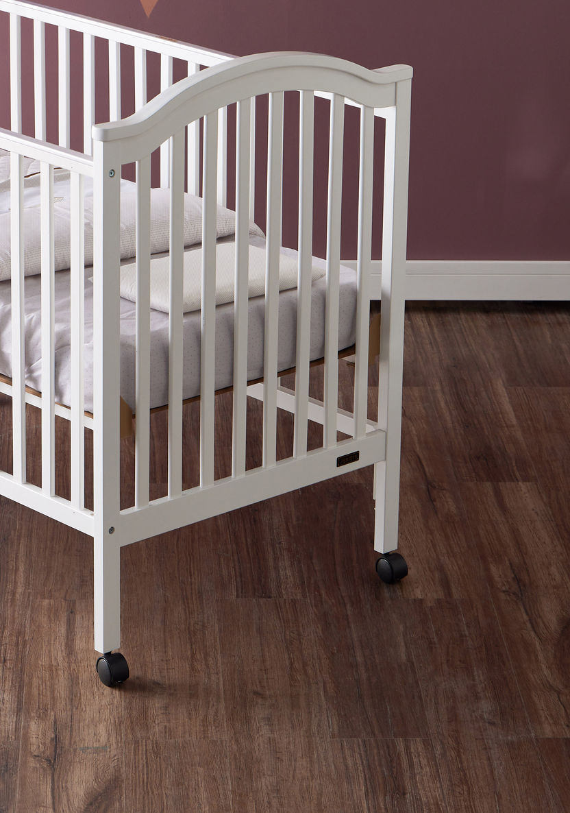Juniors Henry Wooden Crib with Three Adjustable Heights - White (Up to 3 years)-Baby Cribs-image-7