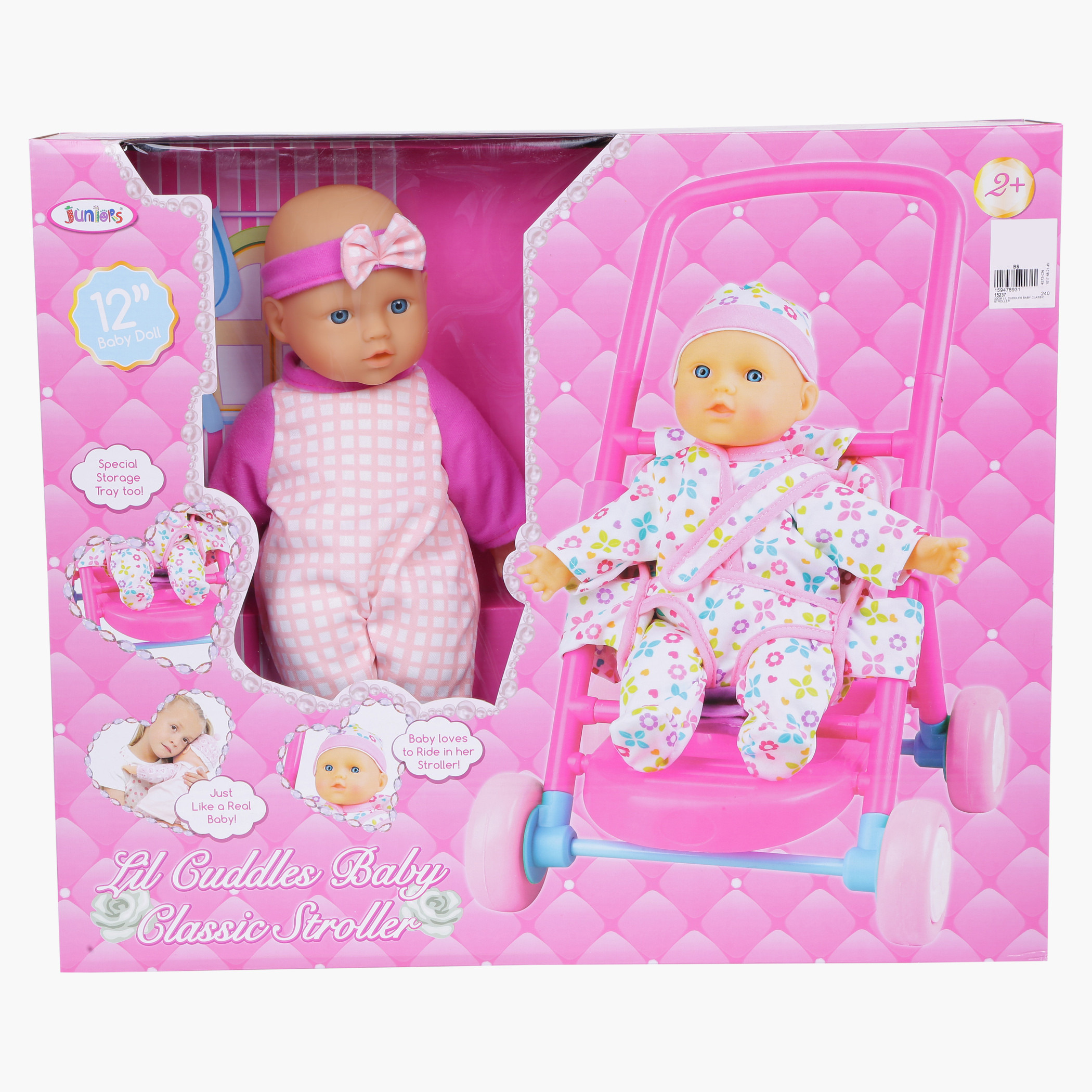 عربة أطفال كلاسيكية من جونيورز-toys-dollsandplaysets-dollplaysets-image-5