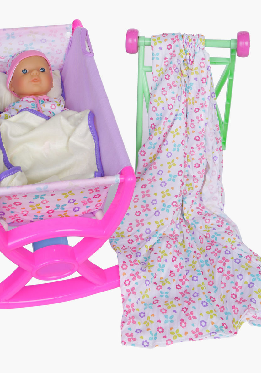 Juniors Baby Cosy Rocking Crib-Dolls and Playsets-image-0