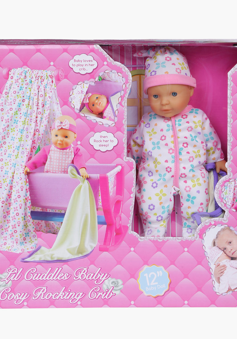 Juniors Baby Cosy Rocking Crib-Dolls and Playsets-image-4