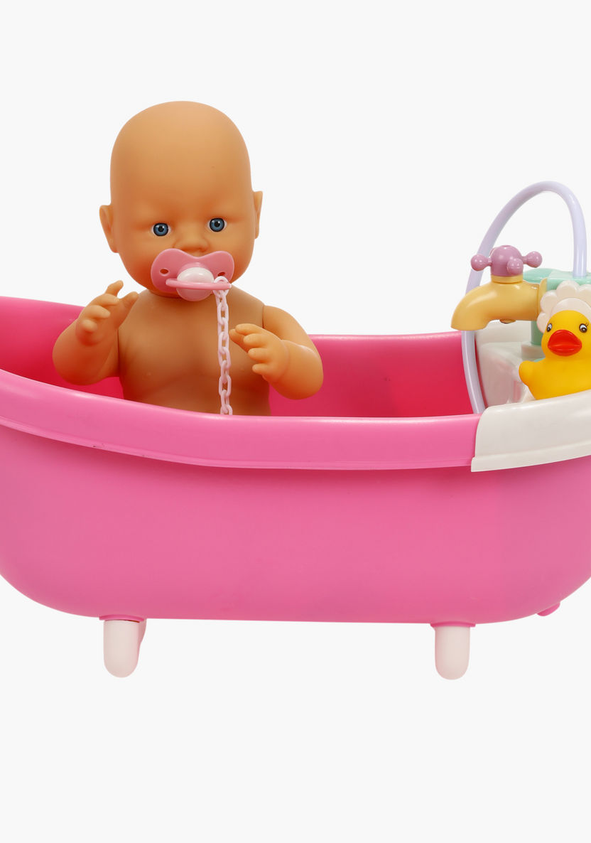 Juniors Little Cuddles Baby Bath Set-Dolls and Playsets-image-1