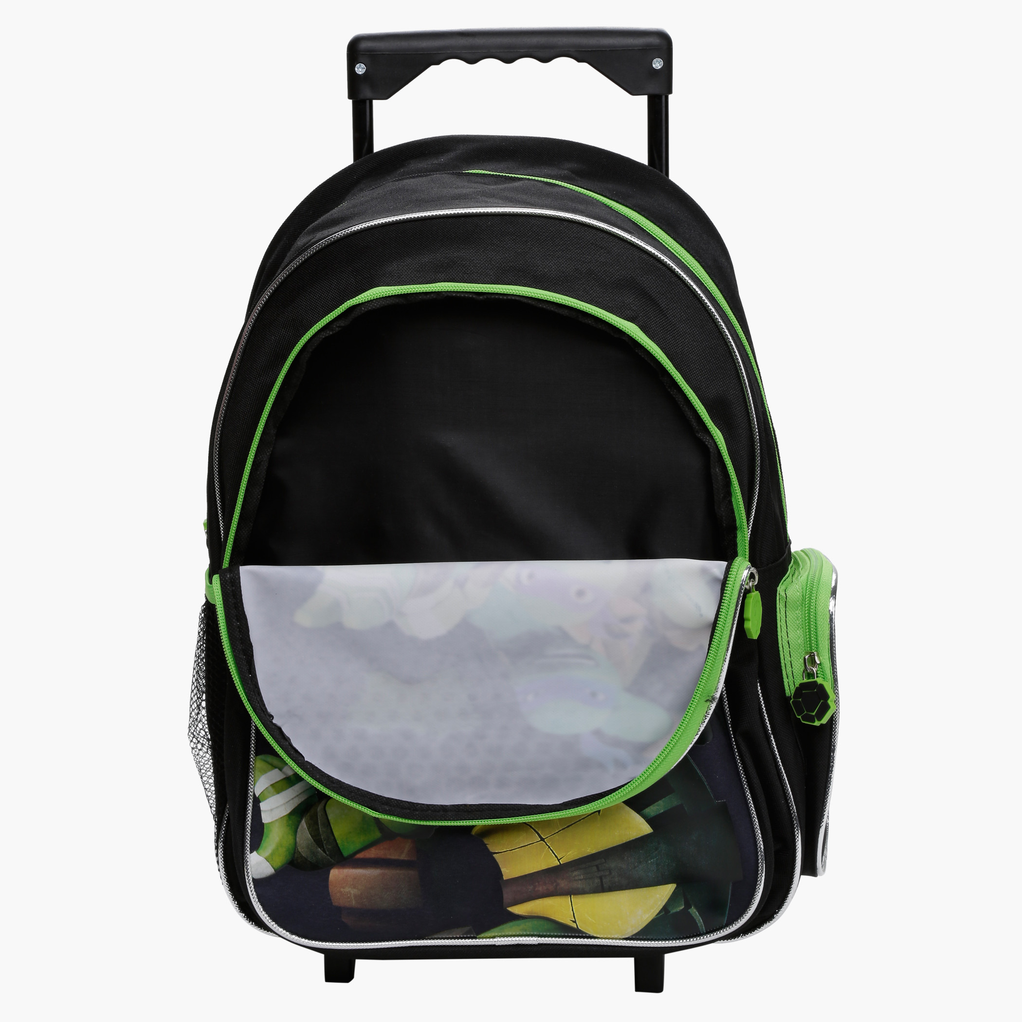 طقم حقيبة ظهر بعجلات ونقش سلاحف النينجا مطبوع - 5 قطع-school-bagsandbackpacks-trolleybags-image-3