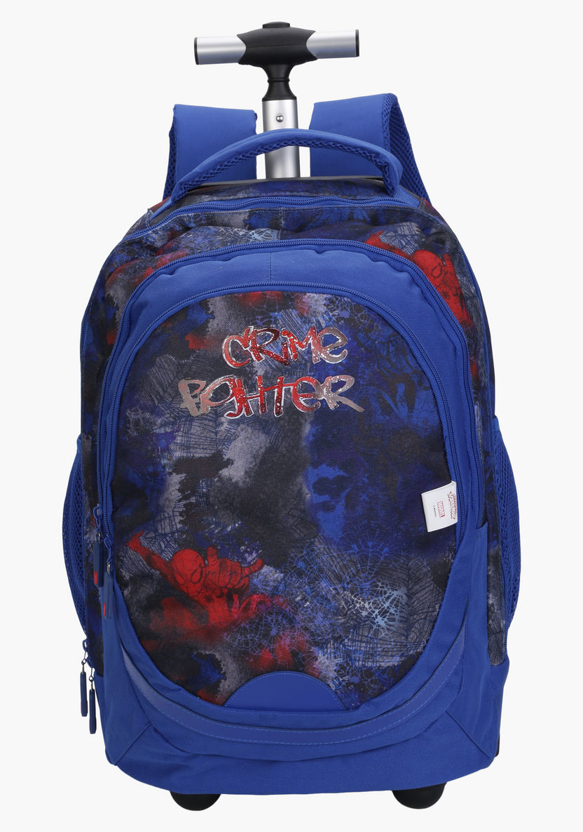 Spider-Man Printed Trolley Backpack-Bags and Backpacks-image-0