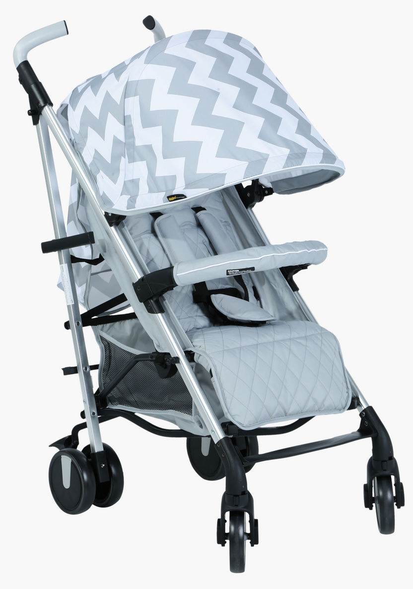 Giggles Solex Ice Blue Baby Buggy with 3 Reclining Positions (Upto 3 years)-Buggies-image-0